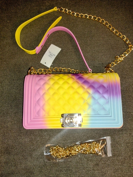 Handbags - New! Jelly Quilted Multicolored Crossbody Bag